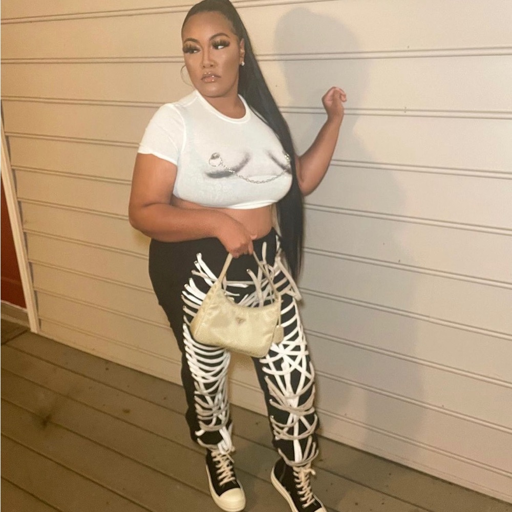 Lace up pants